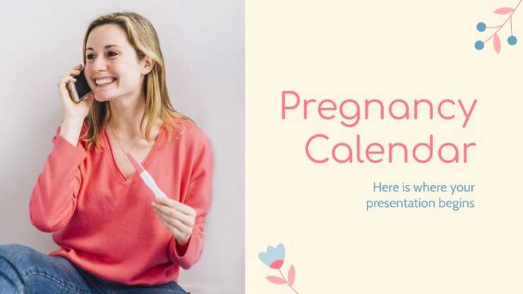 pregnancy calendar template