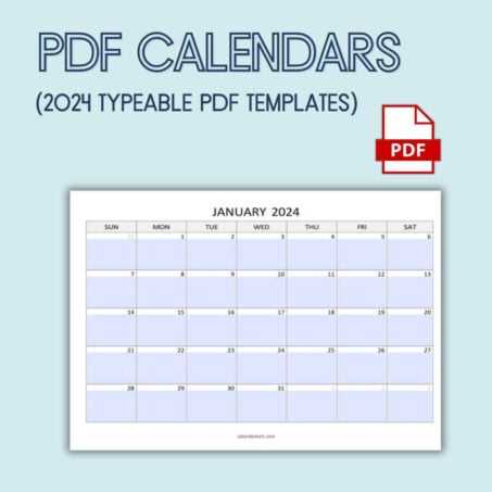 premade calendar templates