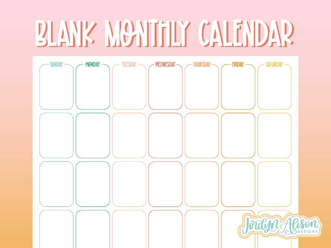 premade calendar templates