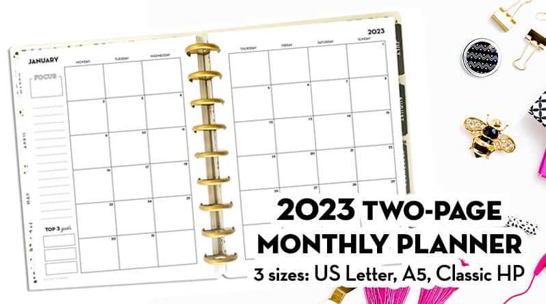 printable 2 page calendar template