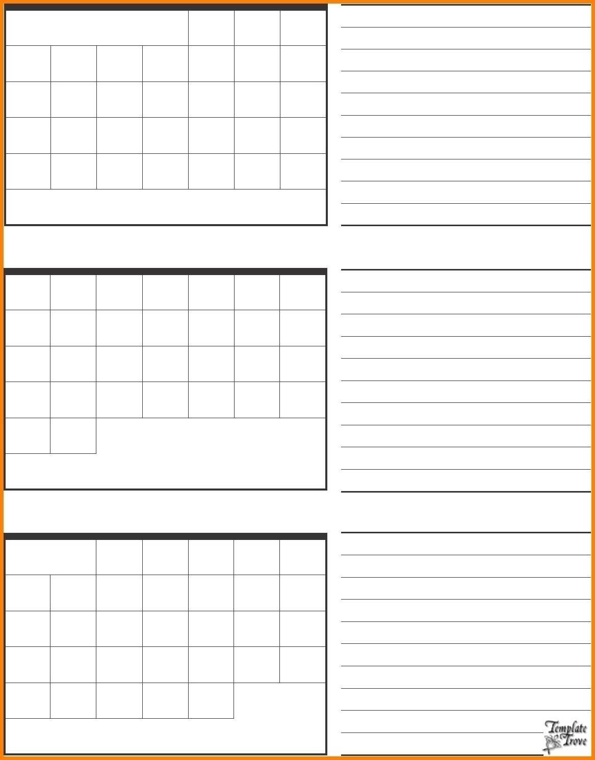 printable 3 month calendar template