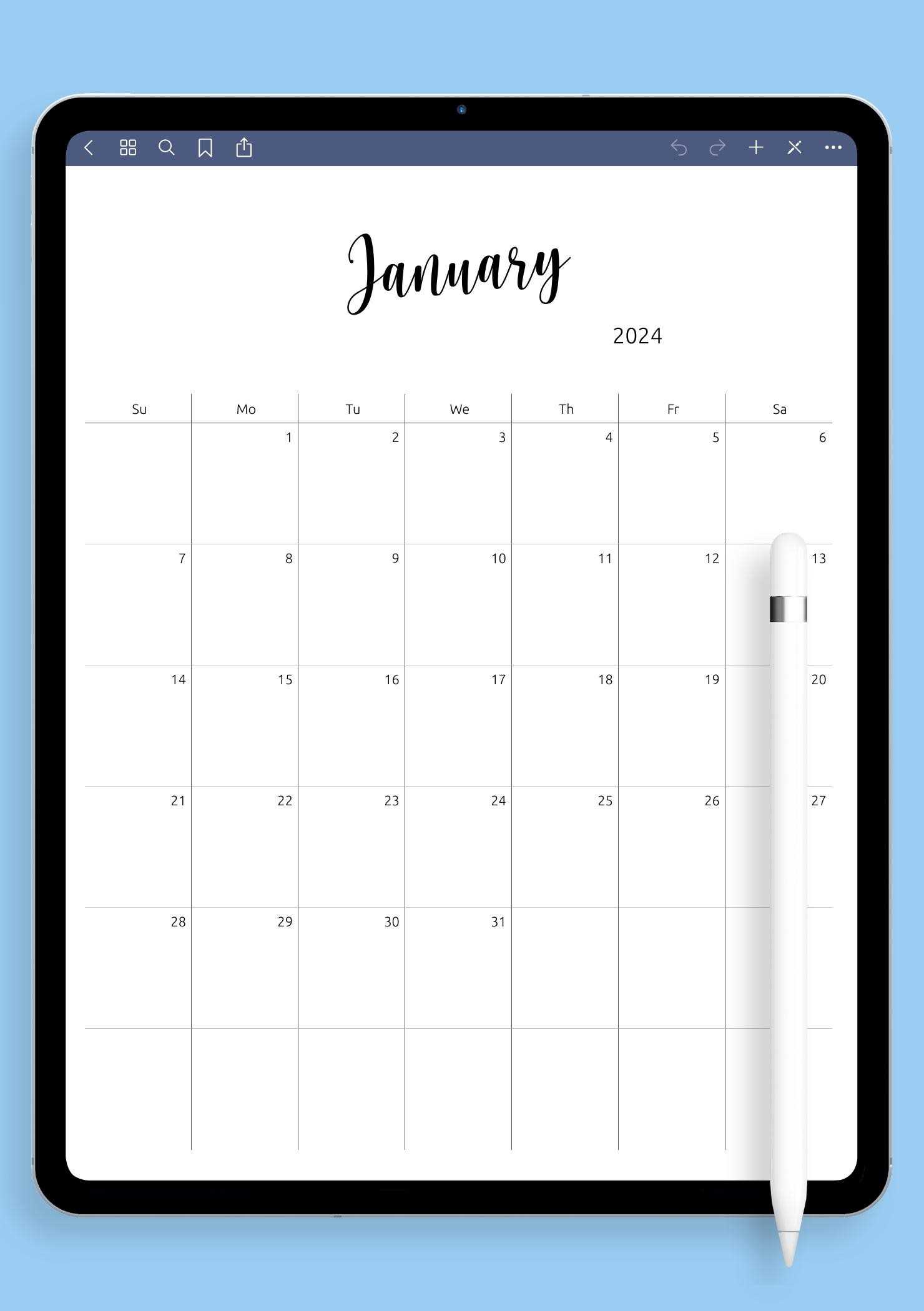 printable calendar month template