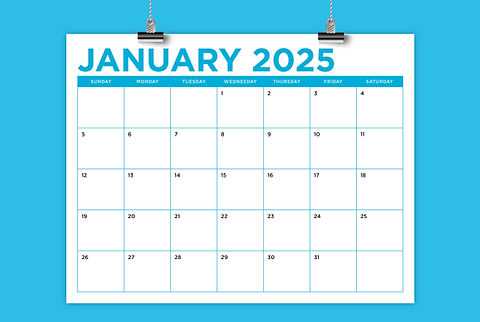 printable calendar template 2025