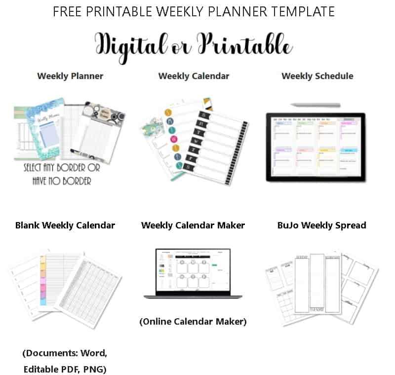 printable customizable calendar template