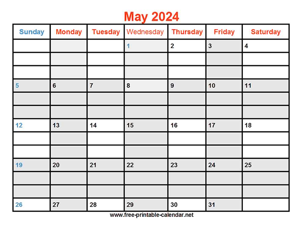 printable may calendar template