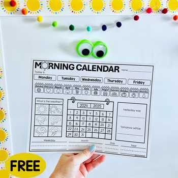 printable preschool calendar templates