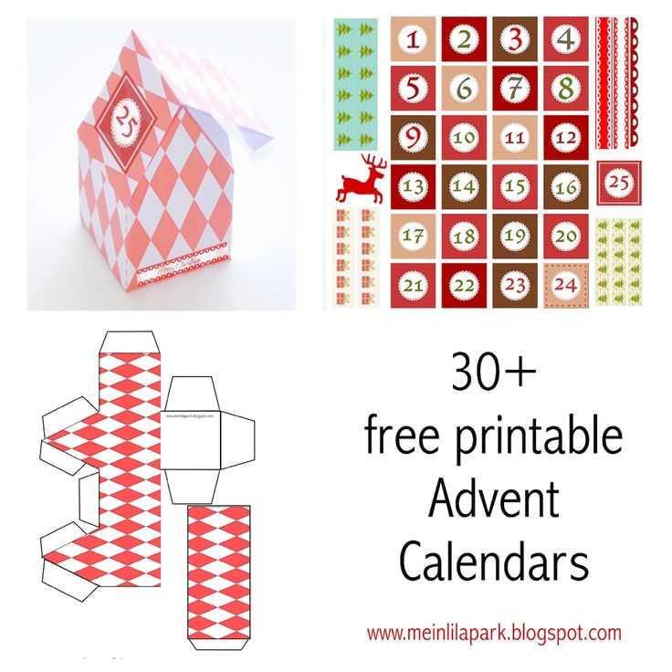 printable reverse advent calendar template