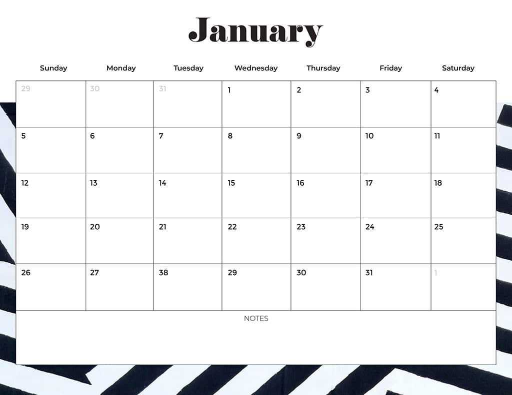 printable template calendar 2025