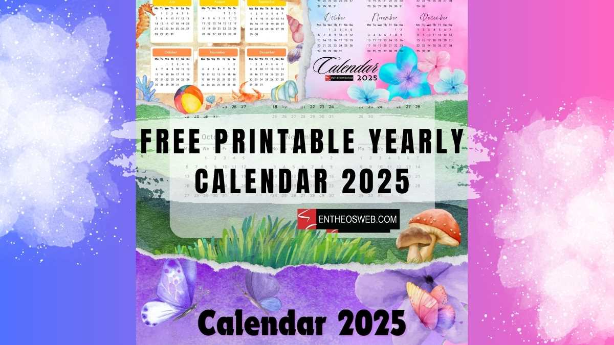 printable template calendar 2025