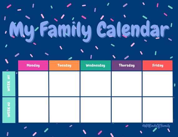 printable two week calendar template