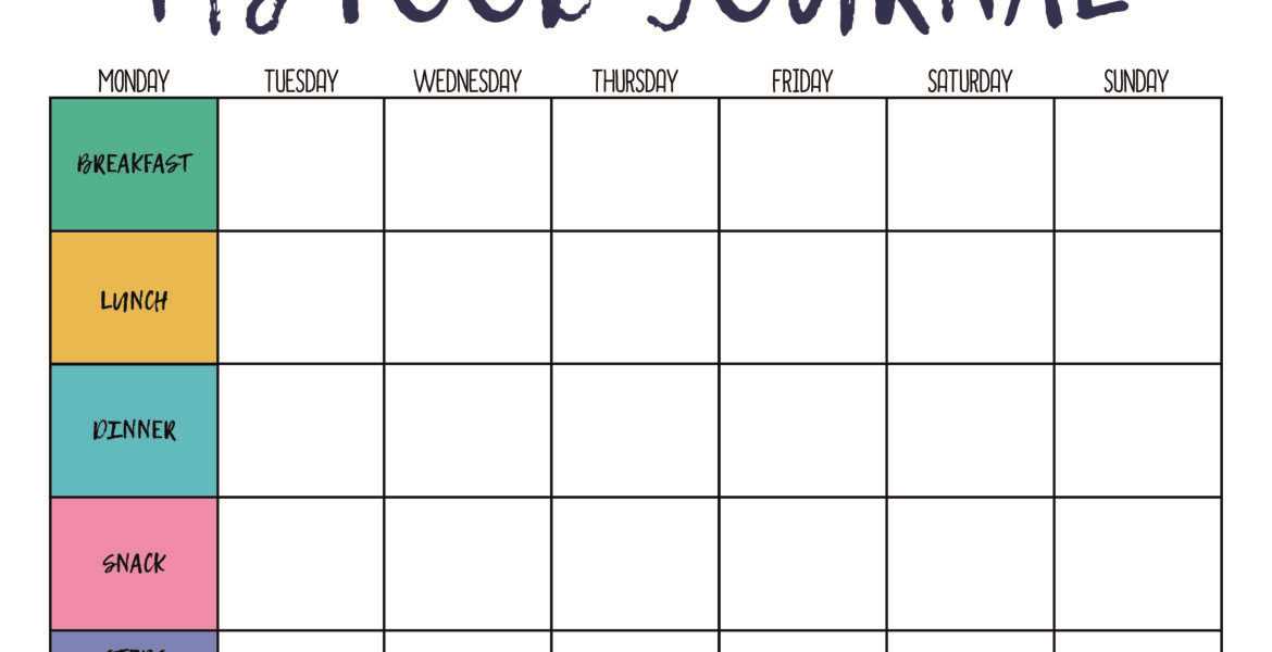 printable weekly calendar template free