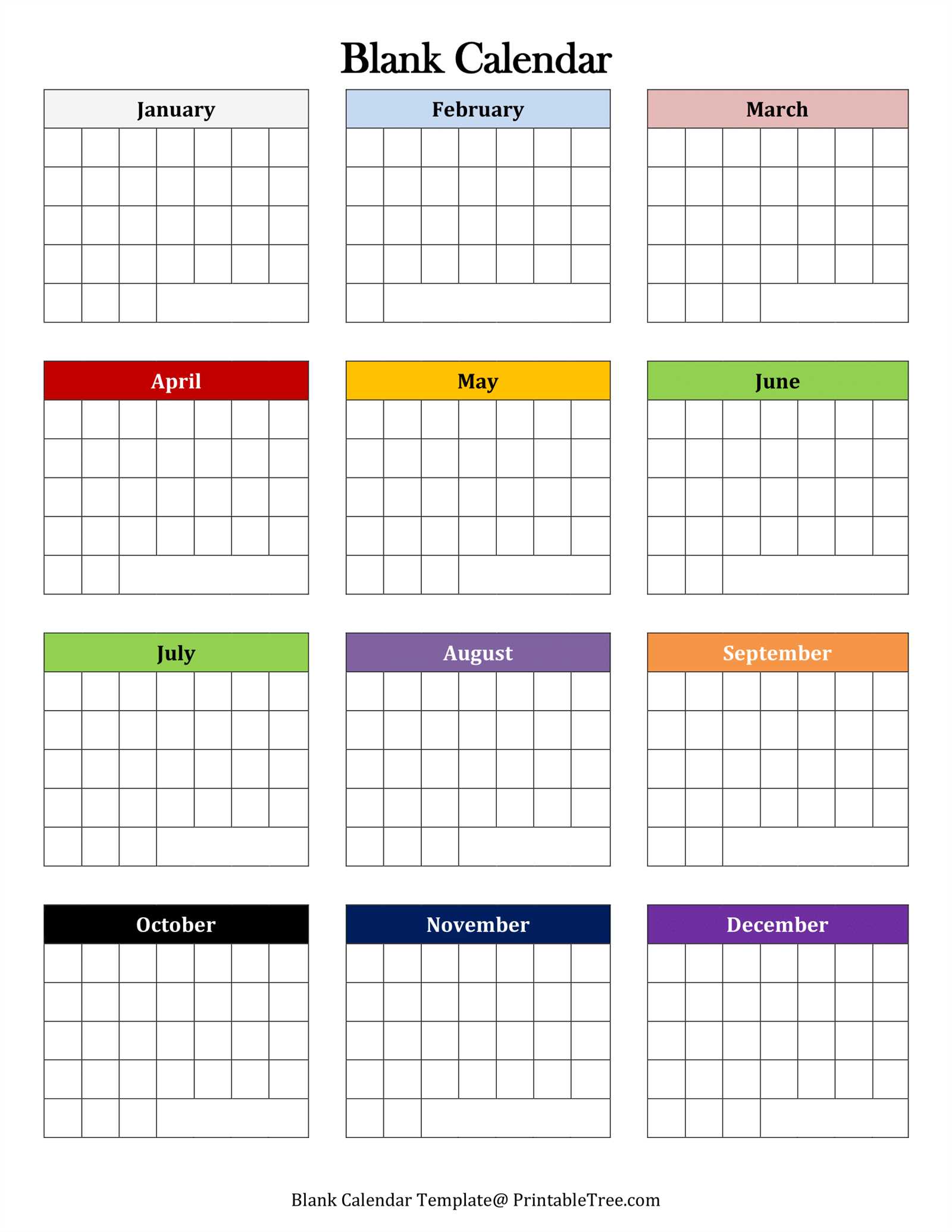 printable yearly calendar template