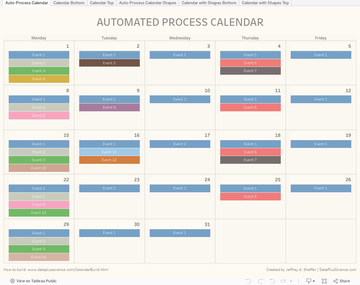 process calendar template