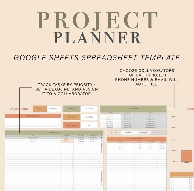 project manager calendar template