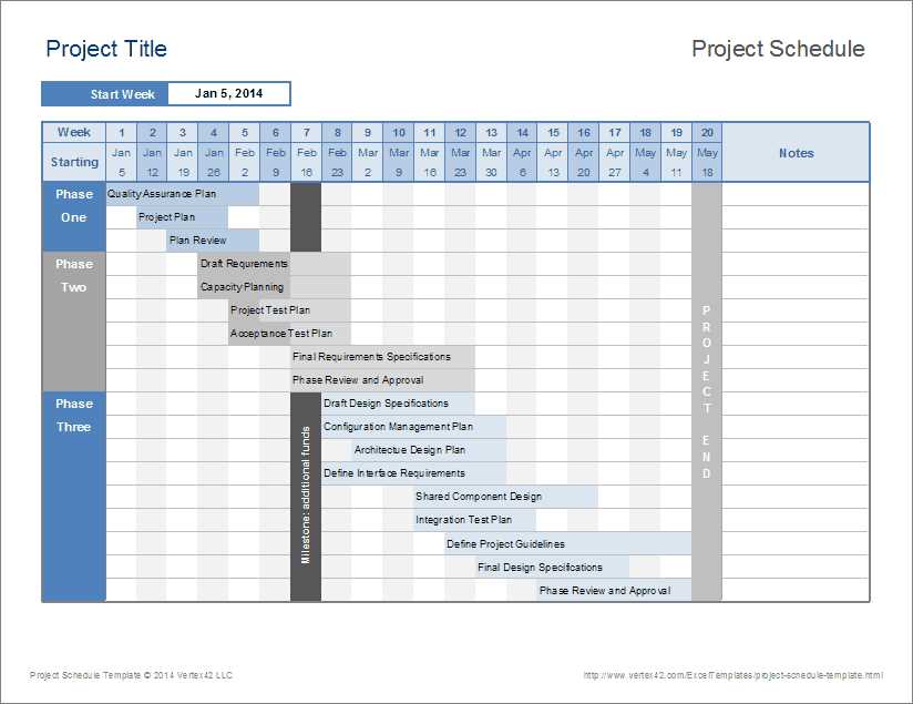 project planning calendar template