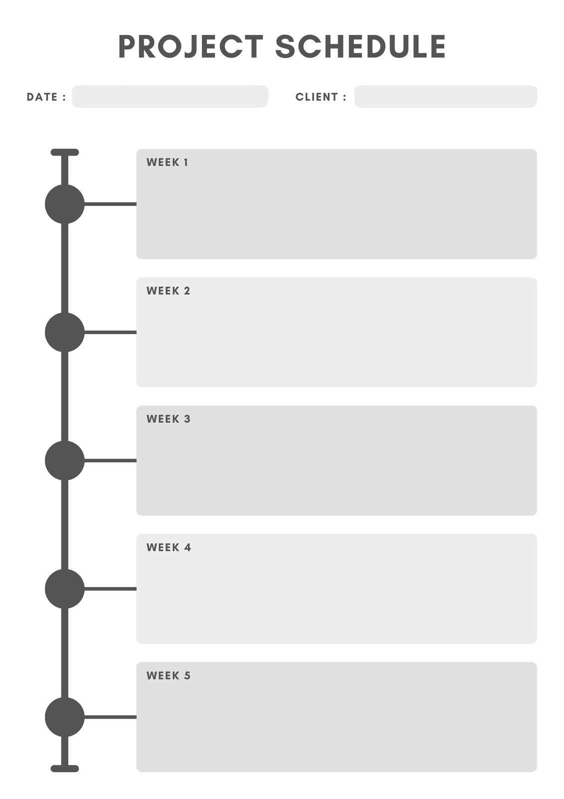 project schedule calendar template