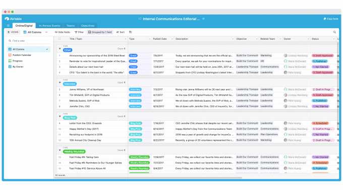 publication calendar template