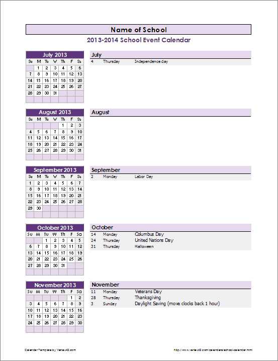 publisher calendar template