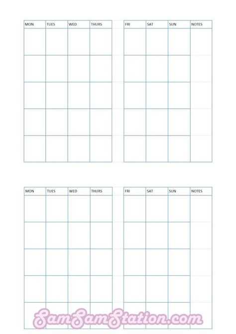 purse calendar template