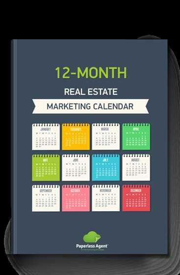 real estate marketing calendar template