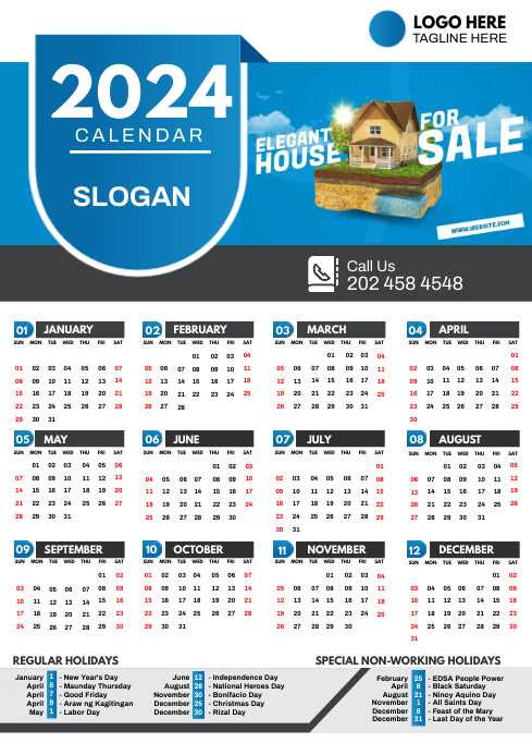 real estate marketing calendar template