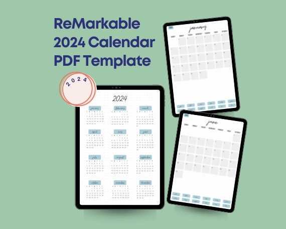 remarkable calendar templates