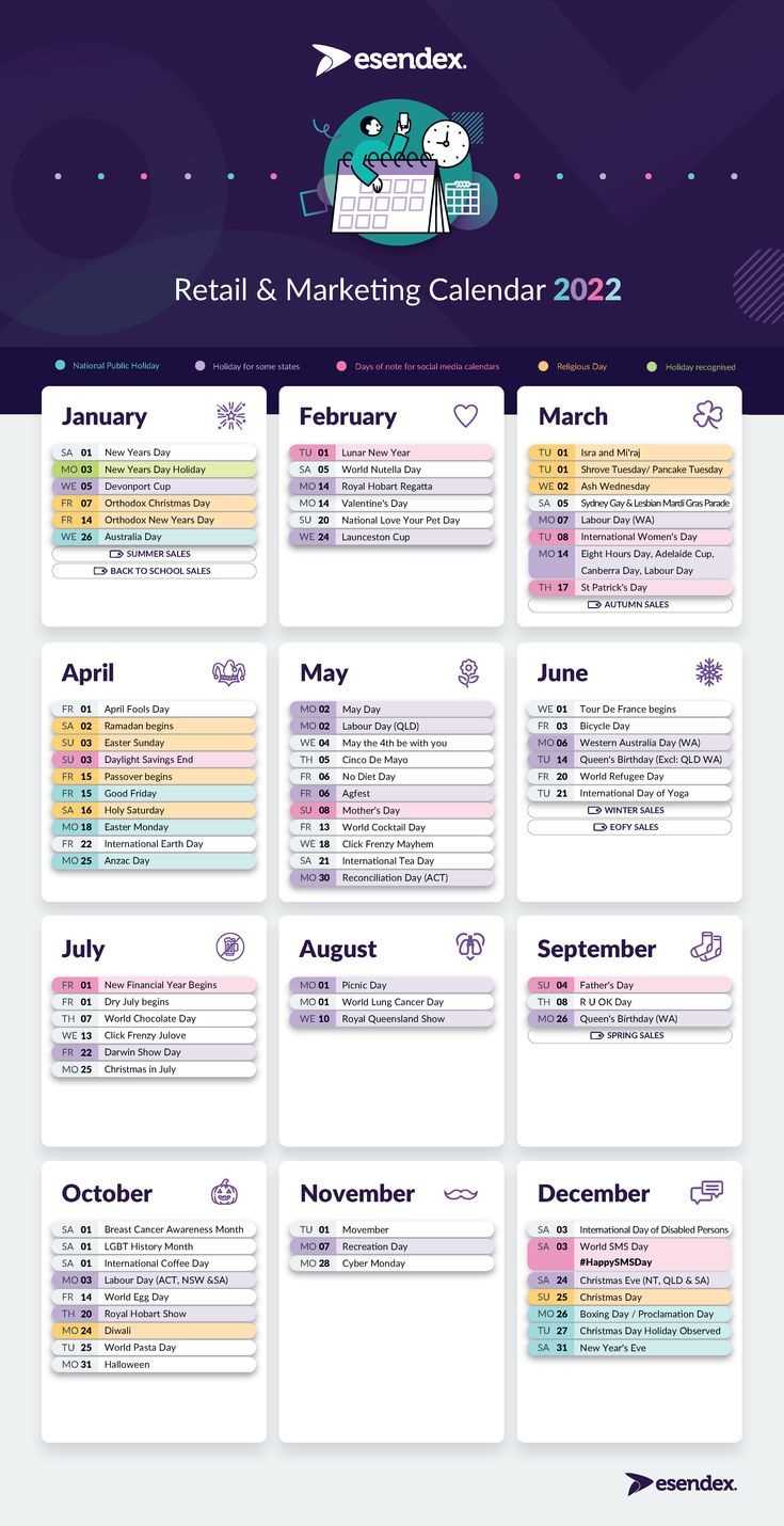 retail marketing calendar template