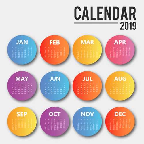 round calendar template