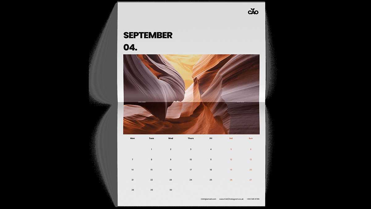 saddle stitch calendar template