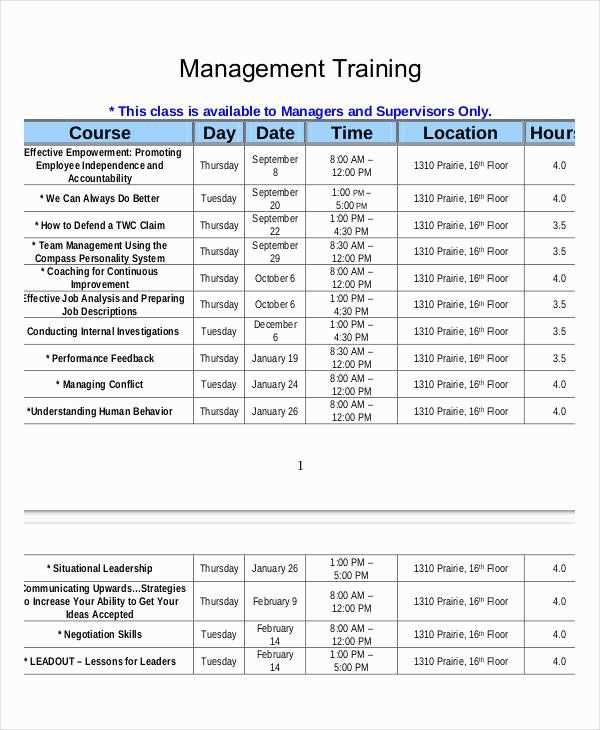 safety training calendar template