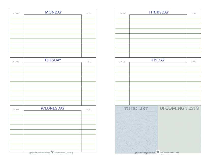 sample weekly calendar template