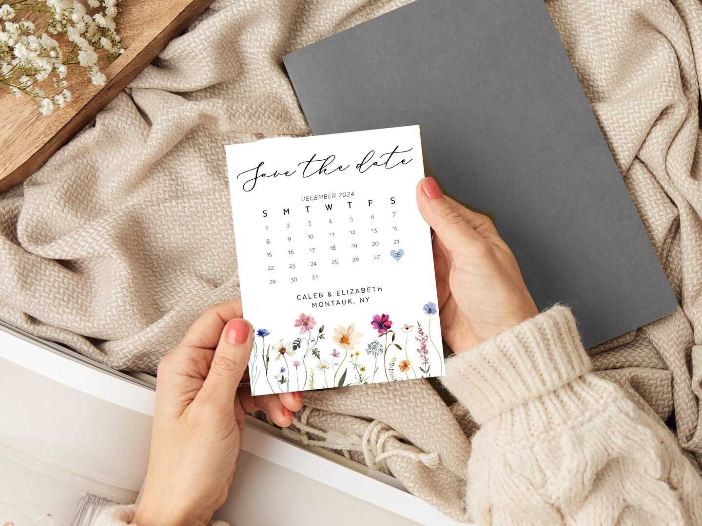 save the date calendar template free