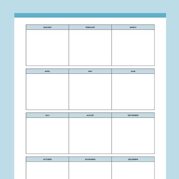 semester at a glance calendar template