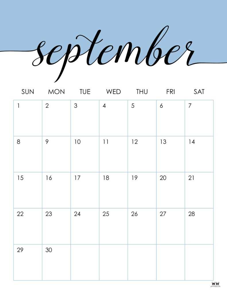 sept calendar template