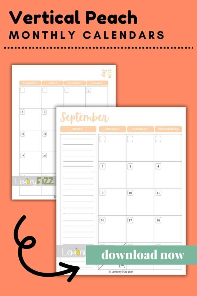 september blank calendar template