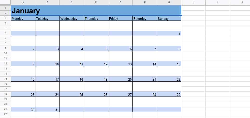 sheets calendar template