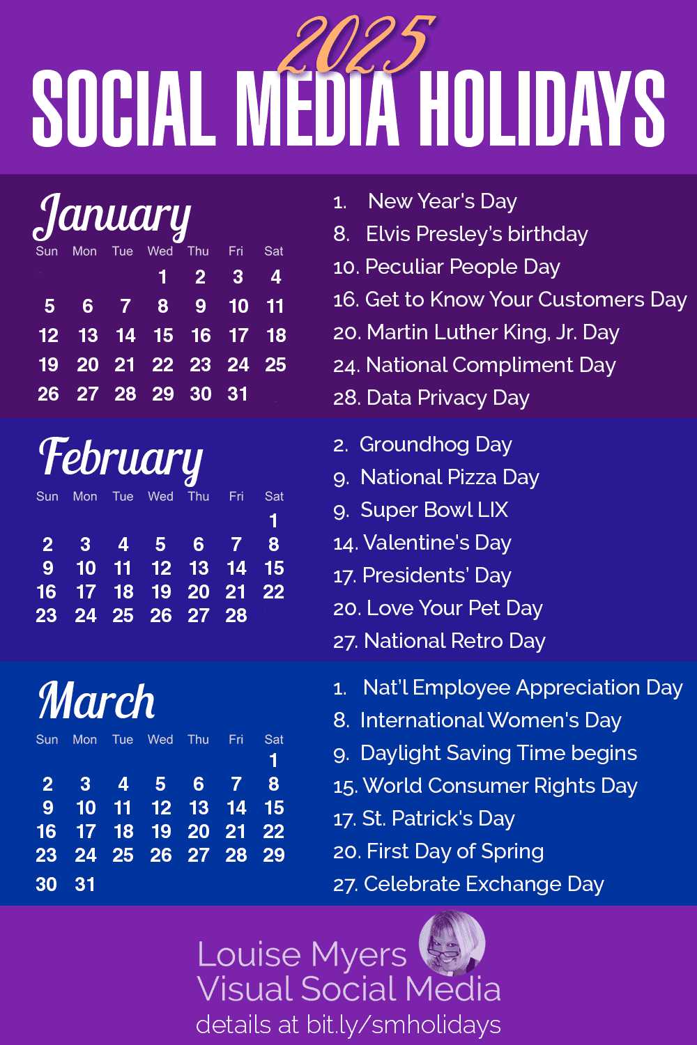 social media calendar 2025 template