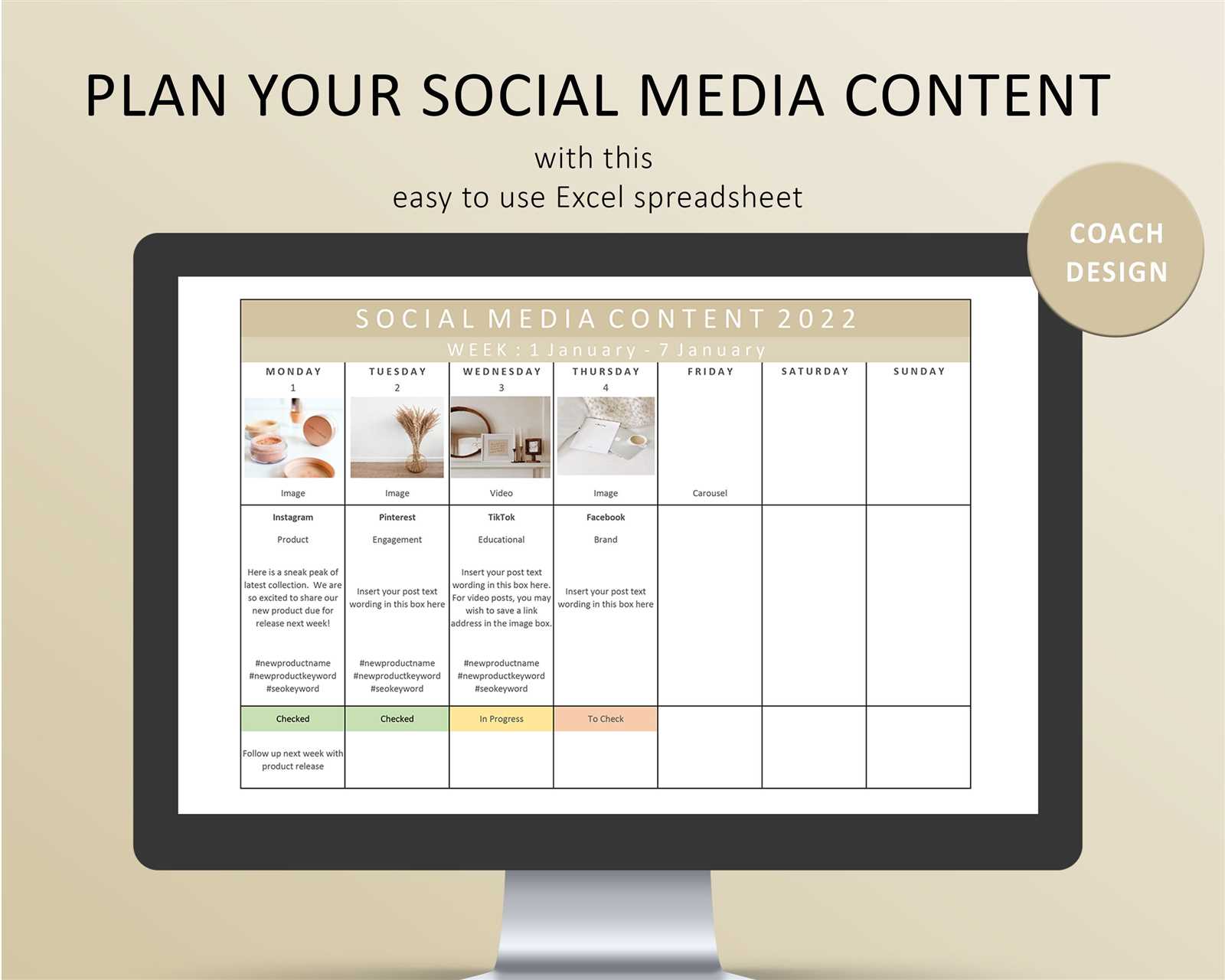 social media calendar template xls