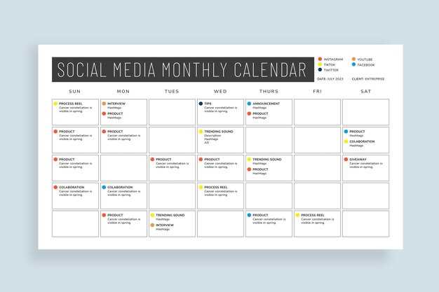 social media planner calendar template