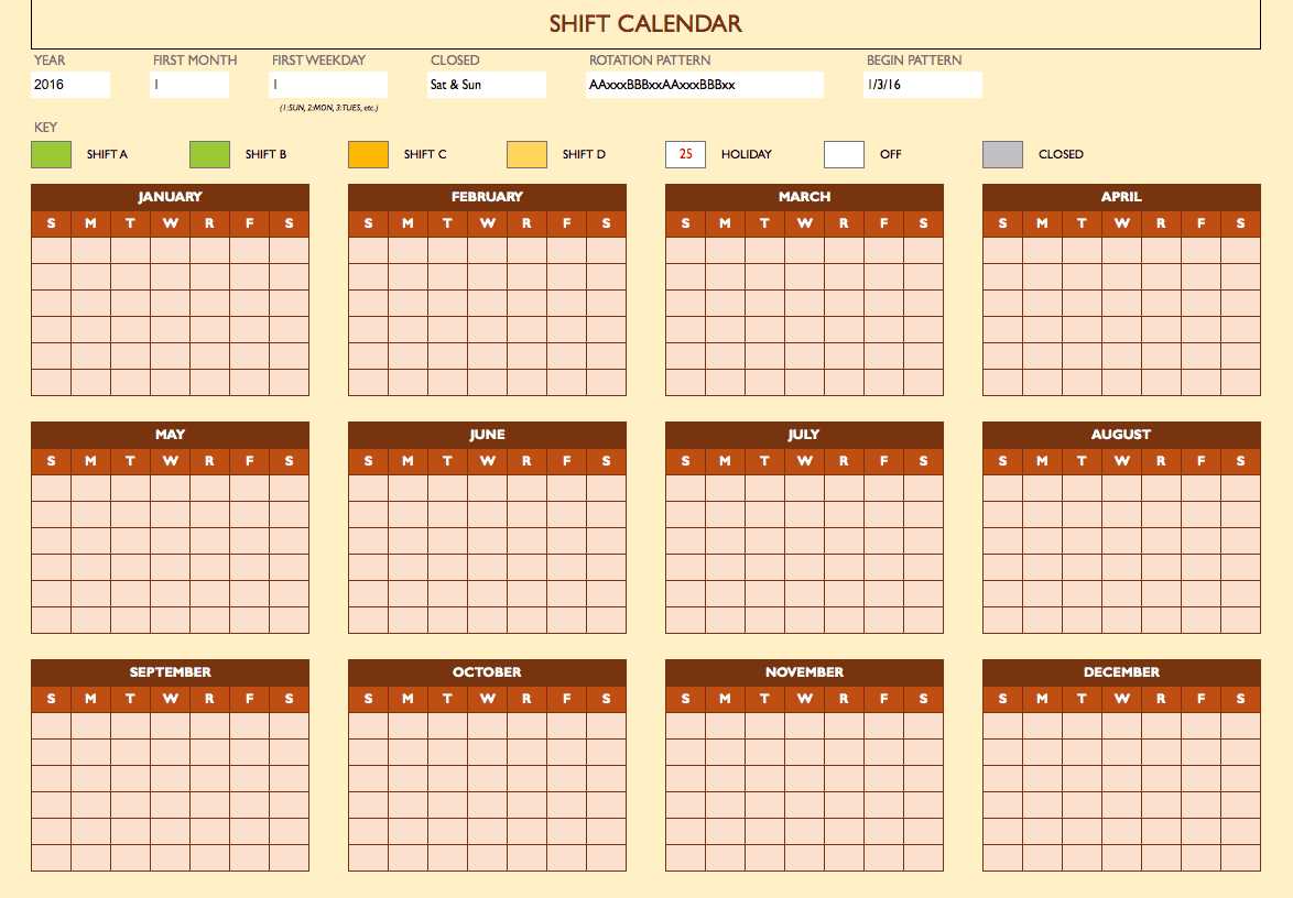 staff scheduling calendar templates