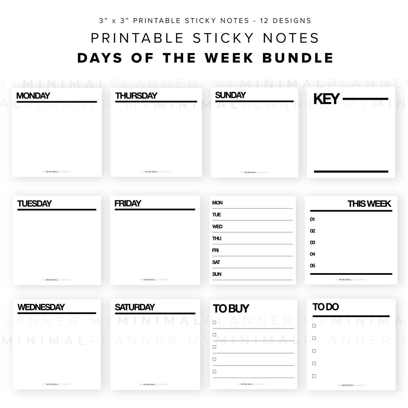 sticky note calendar template