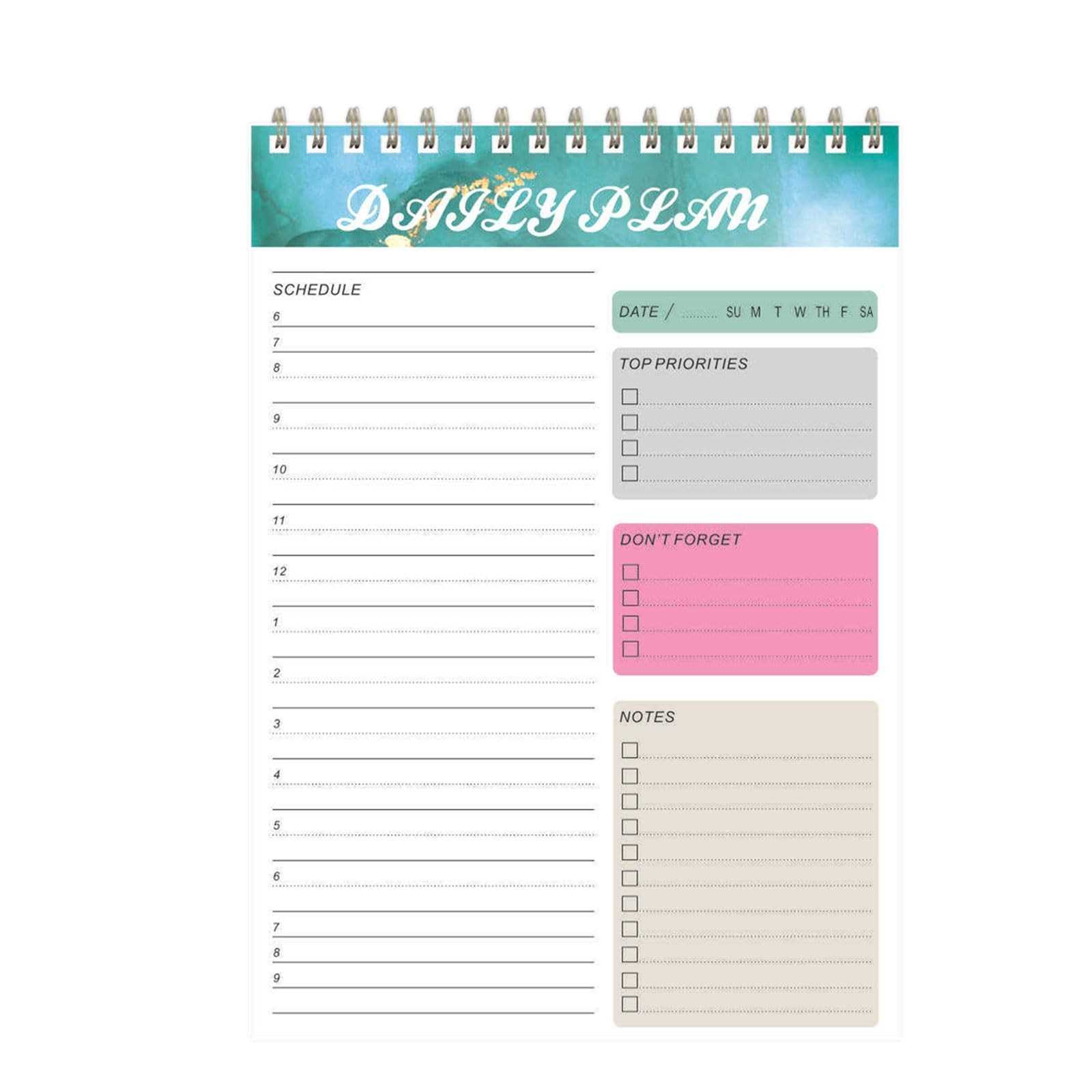 sticky note calendar template