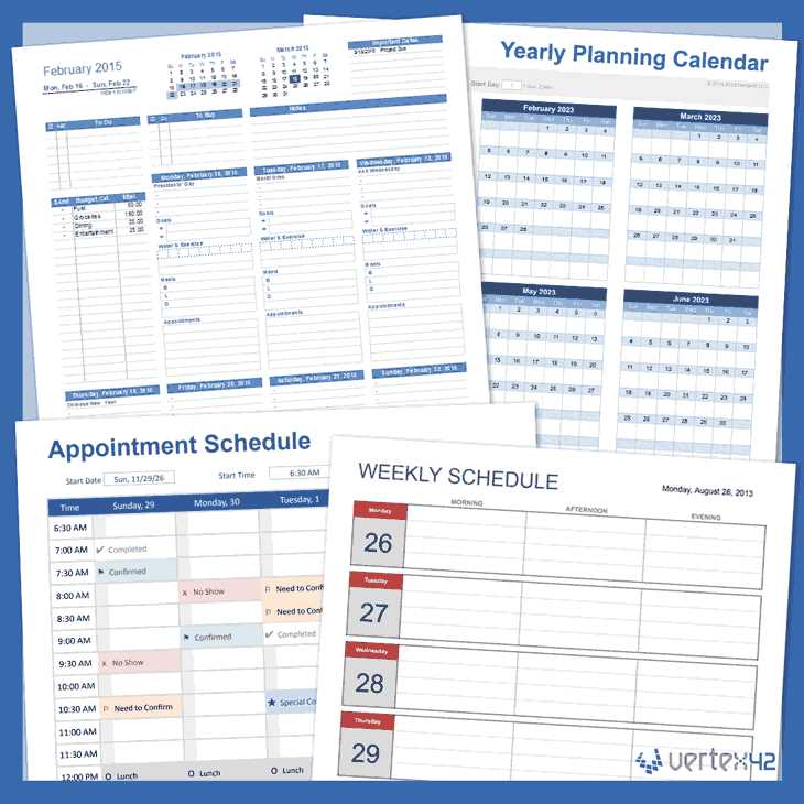 study planner calendar template