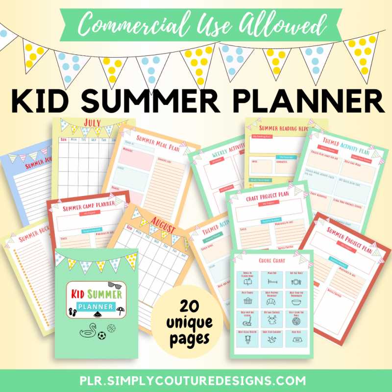 summer planning calendar template