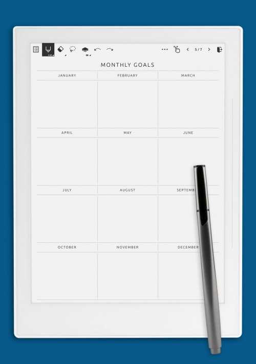 supernote calendar template