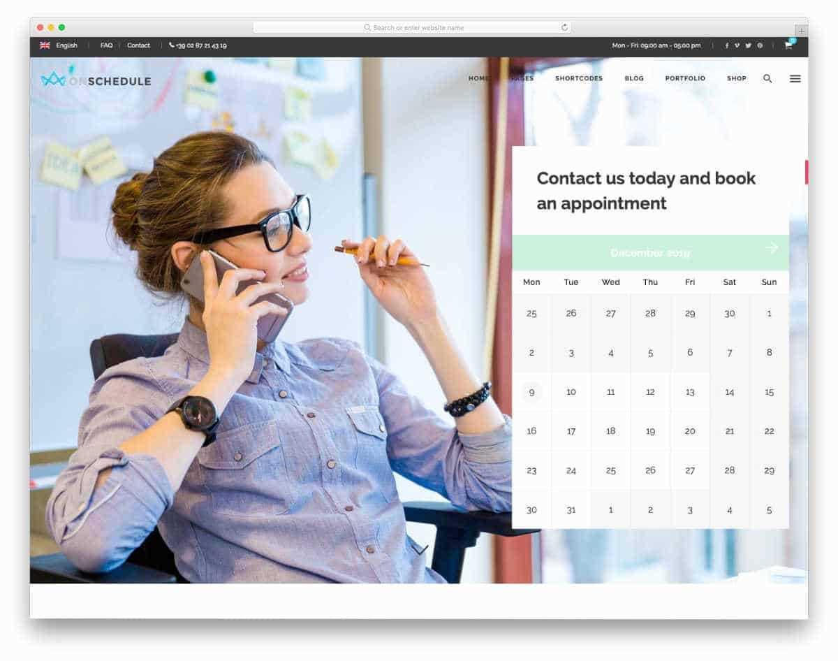 template appointment calendar