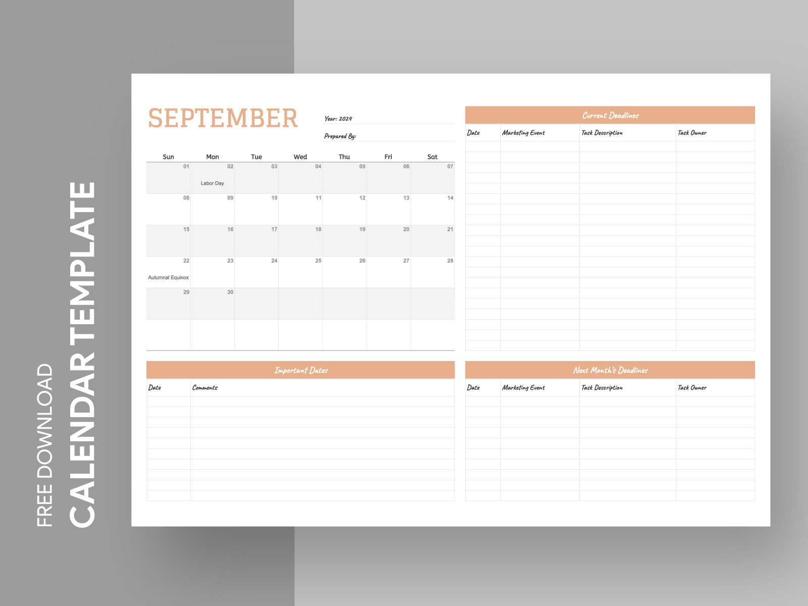 template marketing calendar