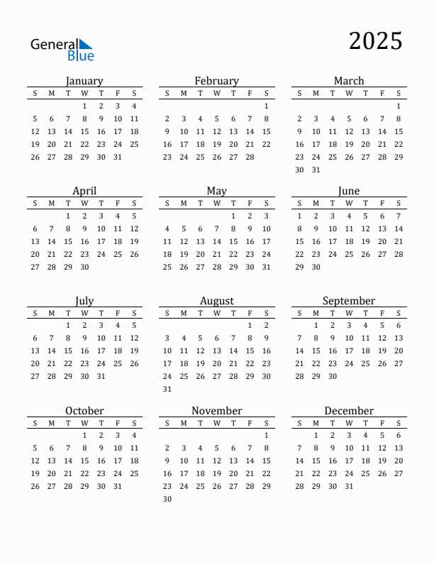 template monthly calendar 2025