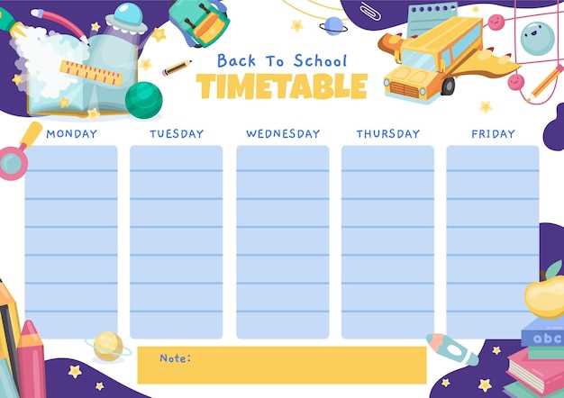 timetable calendar template