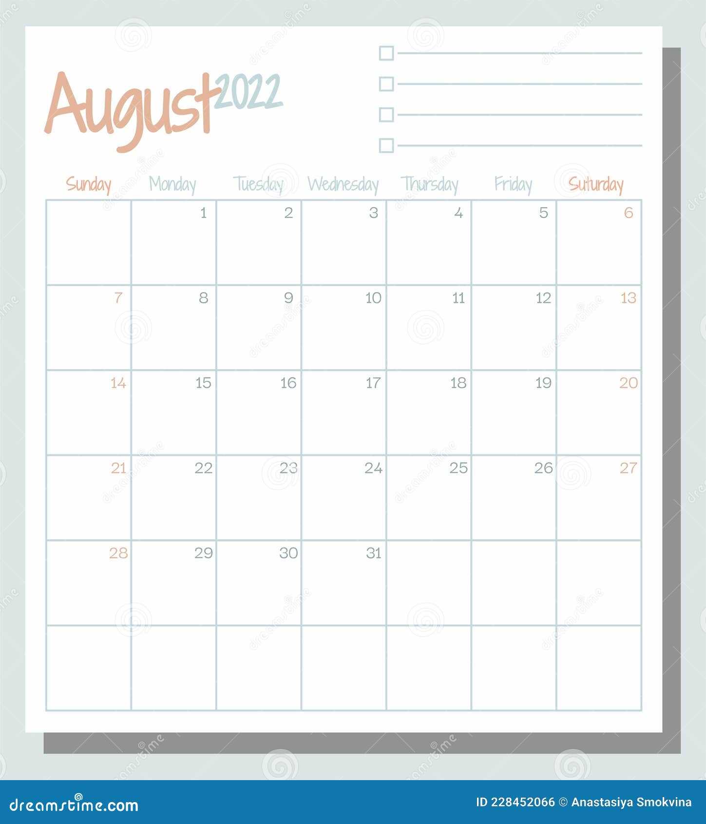 to do calendar template